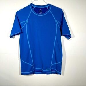 L.L. Bean Midweight Men’s Short sleeve Blue Base Layer T-Shirt Size Medium